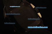 Cartier Santos 100 Swiss ETA 7753 Automatic Titanium Case with Black Dial and Black Nylon Strap - 1:1 Original