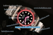 Rolex Sea-Dweller Deepsea Asia 2813 Automatic PVD Case/Strap with Black Dial and Hot Pink Diver Index