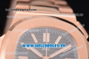 Patek Philippe Nautilus Clone PP 315 Automatic Rose Gold Case/Bracelet with Black Dial (BP)