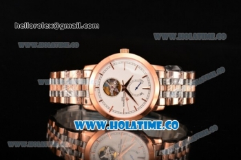 Vacheron Constantin Patrimony Tourbillon Two Tone with White Dial and Rose Gold Stick Markers
