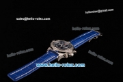 Breitling Avenger Skyland Chrono Swiss Valjoux 7750-SHG Automatic Steel Case with Blue Leather Strap and Blue Dial