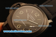 Panerai Luminor Marina Pam 004 Swiss ETA 6497 Manual Winding Movement PVD Case with Luminous Markers and Black Leather Strap - 1:1 Original