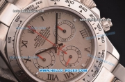 Rolex Daytona Swiss Valjoux 7750 Automatic Movement Steel Case and Strap with Grey Dial and Roman Numeral Markers