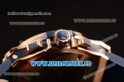 Hublot Big Bang Chrono Swiss Valjoux 7750 Automatic Rose Gold Case with Blue Dial and Blue Rubber Strap (YF)