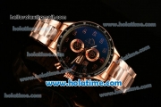 Tag Heuer Carrera Calibre 1887 Chrono Miyota OS10 Quartz Full Rose Gold with Black Dial and Arabic Numeral Markers