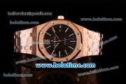 Audemars Piguet Royal Oak 41 Swiss ETA 2824 Automatic Full Rose Gold with Black Dial and Stick Markers - 1:1 Original (Z)