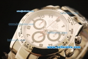 Rolex Daytona Swiss Valjoux 7750 Automatic Movement Full Steel with Silver Dial and Arabic Numerals