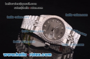 Rolex Datejust Swiss ETA 2836 Automatic Full Steel with Diamond Bezel and Grey Dial-36MM