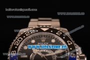 Rolex GMT-Master II Chronometer Asia Automatic Full Steel with Black Dial and White Dot Markers - Blue/Black Bezel