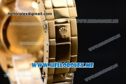 Rolex Submariner Clone Rolex 3135 Automatic Yellow Gold Case/Bracelet with Blue Dial and Dot Markers Blue Bezel (BP)