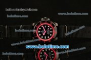 Rolex Sea-Dweller Deepsea Asia 2813 Automatic PVD Case with Black Nylon Strap and Hot Pink Diver Index