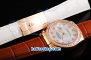 Rolex Datejust Swiss ETA 2836 Automatic Movement Diamond Markers with White Dial-Diamond Bezel