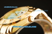 Rolex Datejust Automatic Movement Full Gold with Blue MOP Dial and Roman Numerals-ETA Coating Case