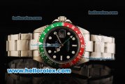 Rolex GMT-Master II Automatic Movement Full Steel with Green/Yellow Bezel and Black Dial