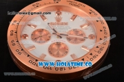 Rolex Daytona Swiss Quartz Rose Gold Case with White Dial - Wall Clock