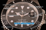 Rolex Submariner Clone Rolex 3135 Automatic Steel Case/Bracelet with Black Dial and White Markers (CF)
