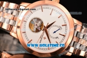 Vacheron Constantin Patrimony Tourbillon Two Tone with White Dial and Rose Gold Stick Markers