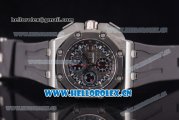 Audemars Piguet Royal Oak Offshore Chronograph Michael Schumacher Clone AP Calibre 3126 Automatic Titanium Case with Black Dial and Grey Rubber Strap (J12)