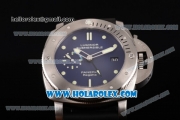 Panerai PAM 371 Submersible Clone P.9000 Automatic Titanium Case with Blue Dial and Luminous Dot Markers - 1:1 Original (KW)