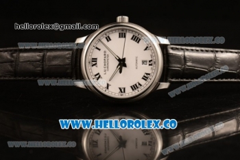 Chopard L.U.C 1937 Miyota 9015 Automatic Steel Case with White Dial and Black Leather Strap (AAAF)