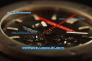 Hublot Big Bang Luna Rossa Chronograph Miyota Quartz Movement PVD Case with Black Dial and Rubber Strap