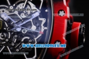 Richard Mille RM 35-01 RAFA Miyota 9015 Automatic PVD Case with Skeleton Dial and Black Rubber Strap Dot Markers