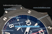 Hublot Big Bang Swiss Valjoux 7750 Automatic Movement PVD Case with Black Dial and Silver Markers-Black Rubber Strap
