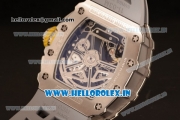 Richard Mille RM11-03 Swiss Valjoux 7750 Automatic Steel Case Skeleton Dial With Arabic Numeral Markers Grey Rubber Strap(KV)