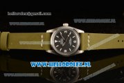Rolex Explorer Cartier 2813 Auto Steel Case with Black Dial and Green Nylon Strap