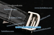 Cartier Tank MC Miyota Quartz Steel Case with Black Roman Numeral Markers and White Dial