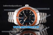 Omega Seamaster Planet Ocean Clone 8500 Automatic Steel Case/Bracelet with Black Dial Brown Bezel and Stick/Arabic Numeral Markers (BP) Omega Seamaster Planet Ocean Clone 8500 Automatic Steel Case/Bracelet with Black Dial Brown Bezel and Stick/Arabic Numeral Markers (BP)