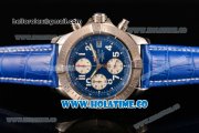 Breitling Avenger Seawolf Miyota Quartz Steel Case with Blue Dial and White Arabic Numeral Markers