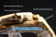 Audemars Piguet Royal Oak Miyota Quartz Yellow Gold Case/Bracelet with Grey Dial and Stick Markers