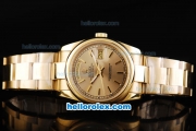 Rolex Day-Date Oyster Perpetual Automatic Full Gold Case/Strap with Gold Dial and Stick Marker