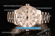 IWC Aquatimer Miyota Quartz Full Steel with White Dial and Stick Markers