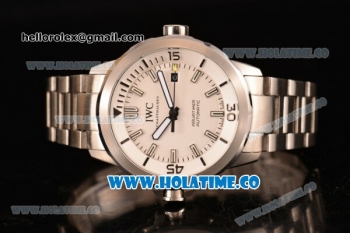 IWC Aquatimer Miyota Quartz Full Steel with White Dial and Stick Markers