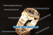 Rolex GMT-Master II Clone Rolex 3135 Automatic Yellow Gold Case With Ceramic Bezel Black Dial 116718 BK (BP)
