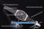 Audemars Piguet Royal Oak Offshore Chrono Miyota Quartz Steel Case with PVD Bezel Black Dial and Rubber Strap (EF)