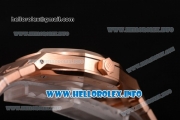 Audemars Piguet Royal Oak 41 MM Clone AP Calibre 3120 Automatic Rose Gold Case/Bracelet with Black Dial and Stick Markers - 1:1 Original (JF)