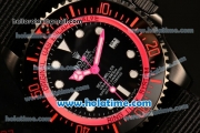 Rolex Sea-Dweller Deepsea Asia 2813 Automatic PVD Case with Black Nylon Strap and Hot Pink Diver Index