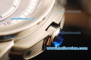 Cartier Calibre Swiss Tourbillon Manual Winding Movement Steel Case with Black Leather Strap