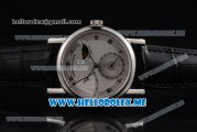 Breguet Classique Power Reserve Sea-Gull ST2153 Automatic Steel Case with Silver Dial and Black Leather Strap Roman Numeral Markers