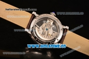 Cartier Rotonde De Cartier Asia Automatic Steel Case with Black Skeleton Dial and Brown Inner Bezel