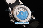 Ulysse Nardin Maxi Marine Automatic Movement Steel Case with Black Dial and Black Rubber Strap