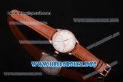 IWC Portuguese Asia 6497 Manual Winding Rose Gold Case with White Dial and Arbaic Numeral Markers