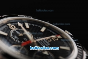 Omega Seamaster Automatic Movement Steel with Black CF Dial and Stick Marker-SS Strap