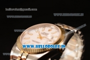 Rolex Datejust 37mm Swiss ETA 2836 Automatic Two Tone with White Dial and Stick Markers