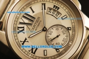 Cartier Calibre De Cartier Automatic Full Steel with White Dial and Big Calendar