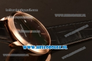 Girard Perregaux 1966 9015 Auto Rose Gold Case with Black Dial and Black Leather Strap