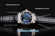 Ulysse Nardin Freak Asia ST22 Automatic Steel Case with Blue Dial Numeral Markers and Blue Leather Strap - 7750 Coating